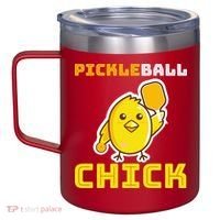 Funny Pickleball Chick 12oz Stainless Steel Coffee Mug thumb 2