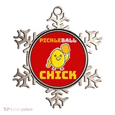 Funny Pickleball Chick Ornament