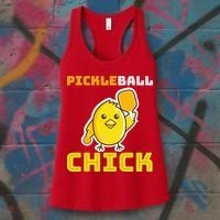 Funny Pickleball Chick Women's Tank Top thumb 3