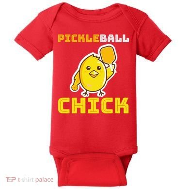 Funny Pickleball Chick Baby Bodysuit