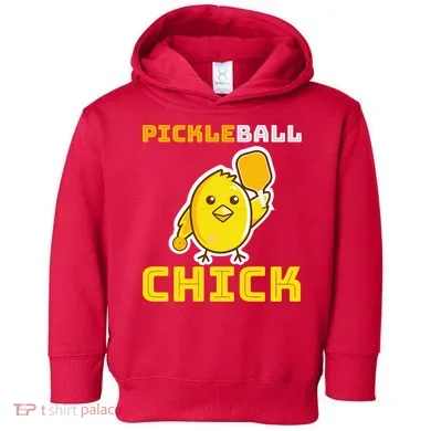 Funny Pickleball Chick Toddler Hoodie