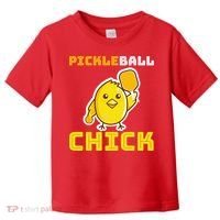 Funny Pickleball Chick Toddler T-Shirt thumb 0