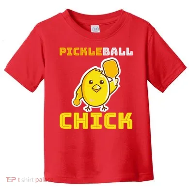 Funny Pickleball Chick Toddler T-Shirt
