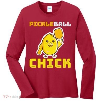 Funny Pickleball Chick Women's Long Sleeve Shirt