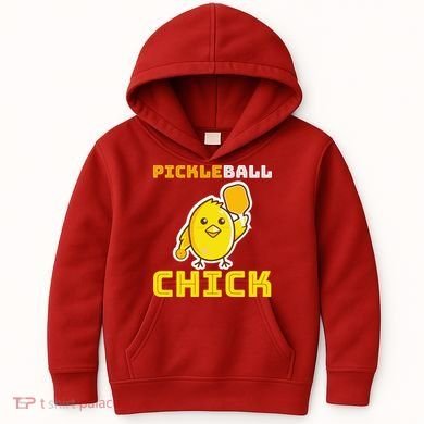 Funny Pickleball Chick Kids Hoodie