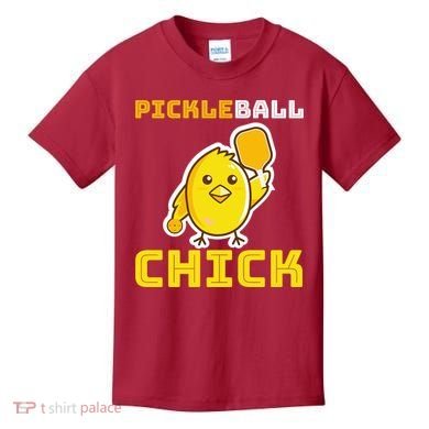 Funny Pickleball Chick Kids T-Shirt