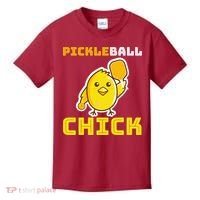 Funny Pickleball Chick Kids T-Shirt thumb 0