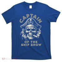 Funny Pontoon Captain Motor Boat Dad Pirate Graphic Gift T-Shirt thumb 0