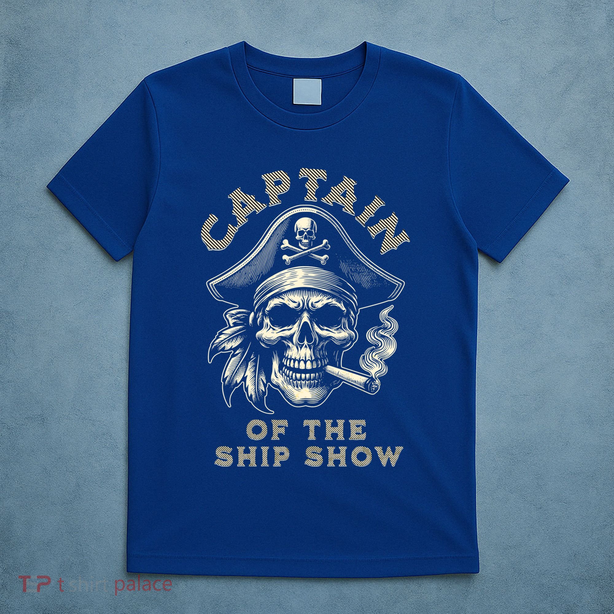 Funny Pontoon Captain Motor Boat Dad Pirate Graphic Gift T-Shirt
