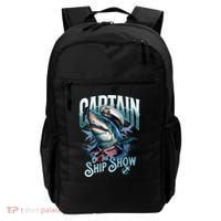 Funny Pontoon Captain Motor Boat Dad Shark Graphic Gift Backpack thumb 0