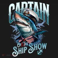 Funny Pontoon Captain Motor Boat Dad Shark Graphic Gift Bucket Hat thumb 4