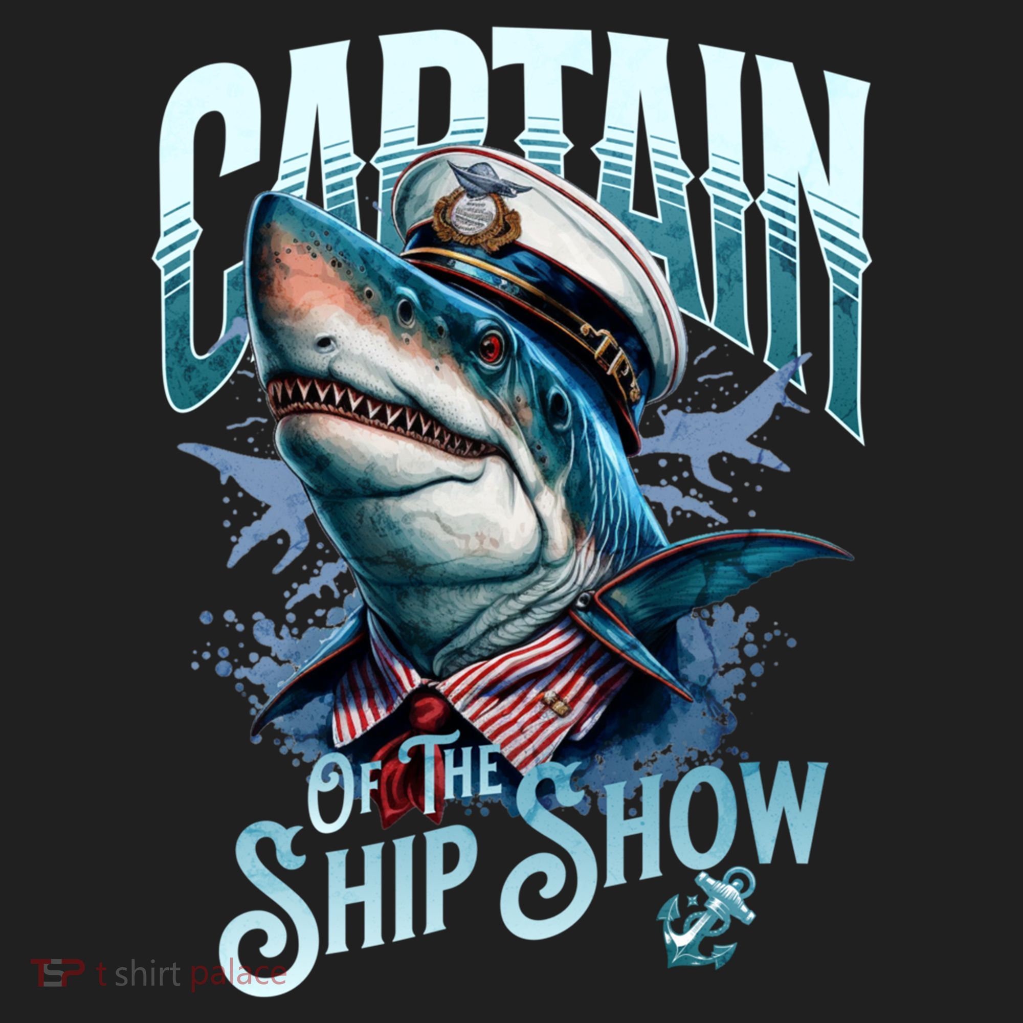 Funny Pontoon Captain Motor Boat Dad Shark Graphic Gift Beanie
