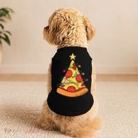 Funny Pizza Christmas Tree Lights Funny Xmas Doggie Tank thumb 2