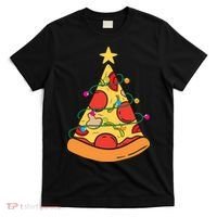 Funny Pizza Christmas Tree Lights Funny Xmas T-Shirt thumb 0