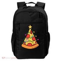 Funny Pizza Christmas Tree Lights Funny Xmas Backpack thumb 0