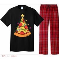 Funny Pizza Christmas Tree Lights Funny Xmas Pajama Set thumb 0