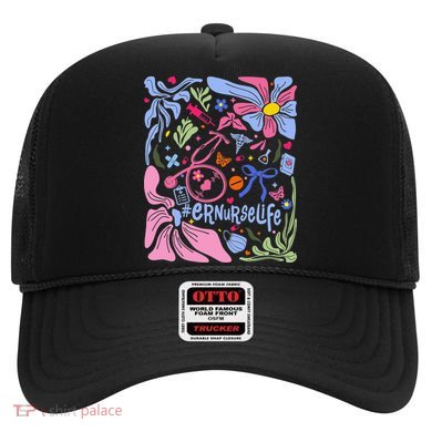 Floral Preppy Coquette Bow ER Nurse Stethoscope Nursing Hat