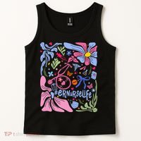Floral Preppy Coquette Bow ER Nurse Stethoscope Nursing Tank Top thumb 2
