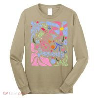 Floral Preppy Coquette Bow ER Nurse Stethoscope Nursing Long Sleeve Shirt thumb 0