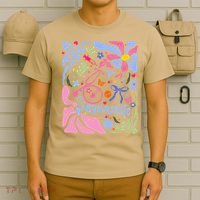 Floral Preppy Coquette Bow ER Nurse Stethoscope Nursing T-Shirt thumb 6