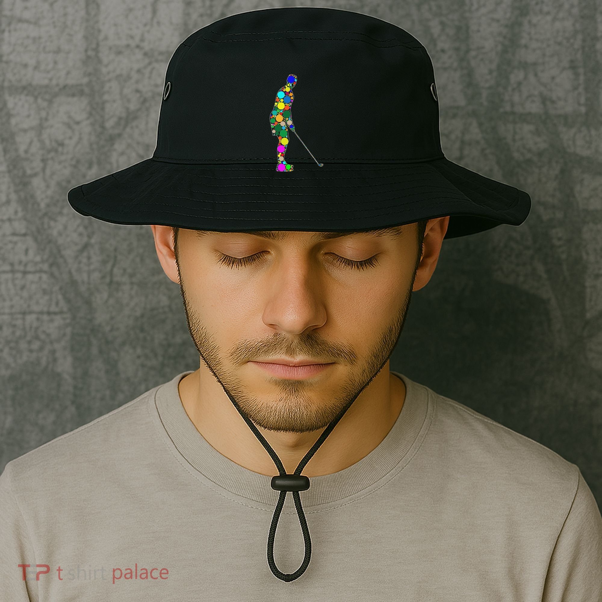Funny Polka Dot Golf Lover September 15th Dot Day Bucket Hat