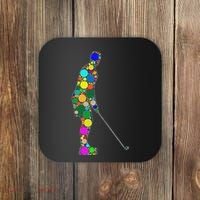 Funny Polka Dot Golf Lover September 15th Dot Day Coaster thumb 0