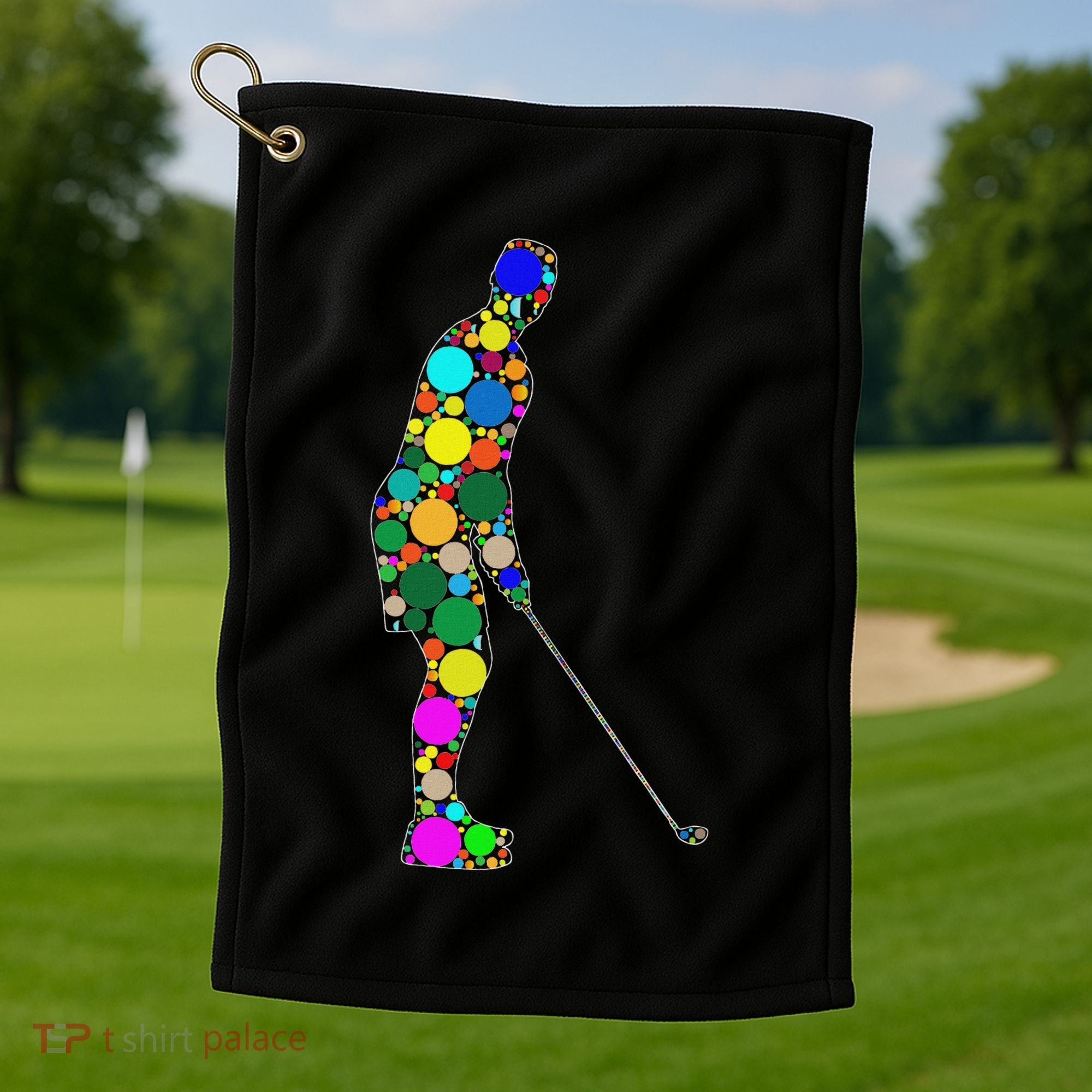 Funny Polka Dot Golf Lover September 15th Dot Day Golf Towel