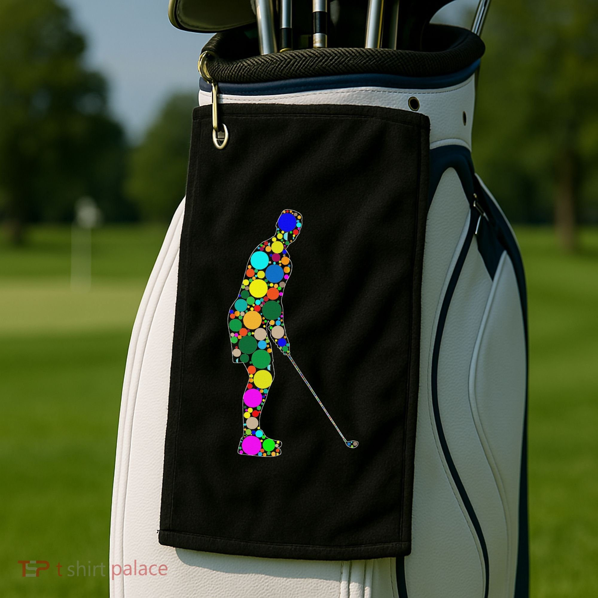 Funny Polka Dot Golf Lover September 15th Dot Day Golf Towel