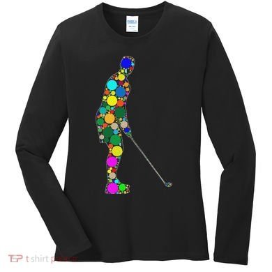 Funny Polka Dot Golf Lover September 15th Dot Day Women's Long Sleeve Shirt