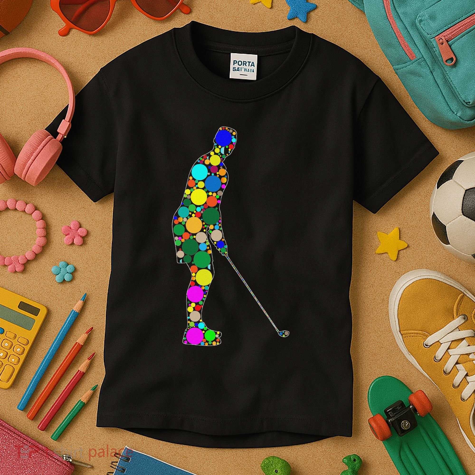 Funny Polka Dot Golf Lover September 15th Dot Day Kids T-Shirt