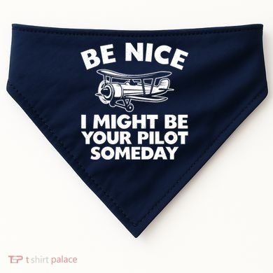Funny Pilot Design For Aviation Airplane Pilot USA-Made Doggie Bandana