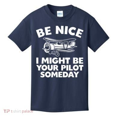 Funny Pilot Design For Aviation Airplane Pilot Kids T-Shirt