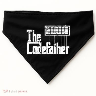 Funny Programmer Dad Gift The Codefather Vintage Coder USA-Made Doggie Bandana