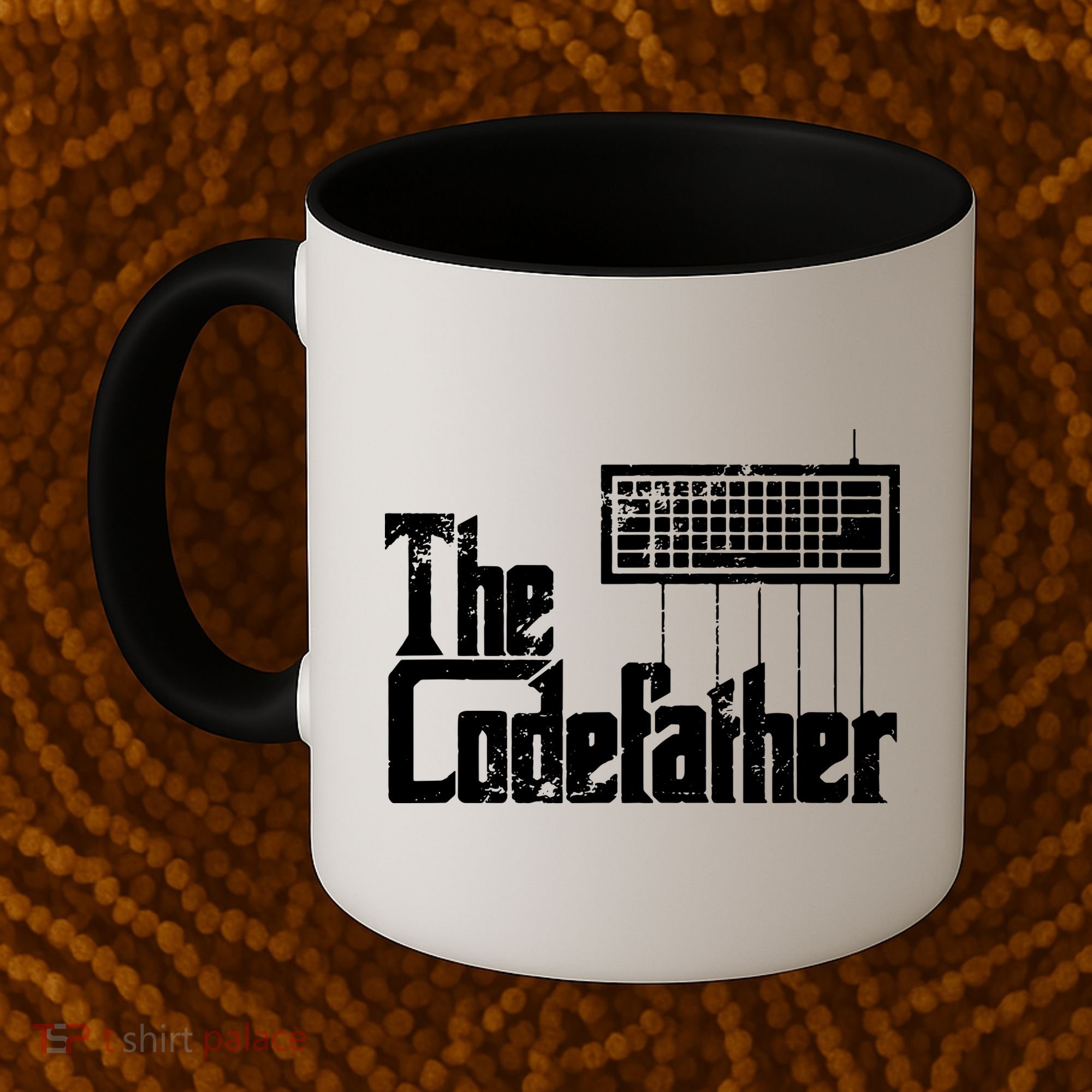 Funny Programmer Dad Gift The Codefather Vintage Coder Coffee Mug