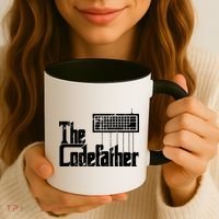 Funny Programmer Dad Gift The Codefather Vintage Coder Coffee Mug thumb 3