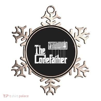 Funny Programmer Dad Gift The Codefather Vintage Coder Ornament