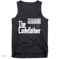 Funny Programmer Dad Gift The Codefather Vintage Coder Tank Top thumb 0