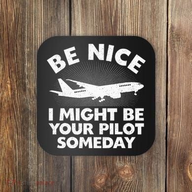 Funny Pilot Design Aviation Airplane Pilot Coaster