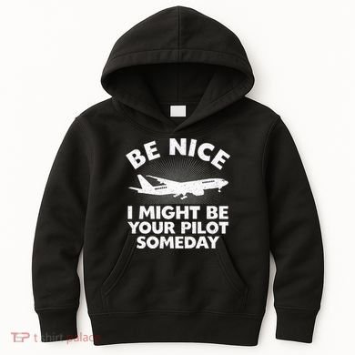 Funny Pilot Design Aviation Airplane Pilot Kids Hoodie