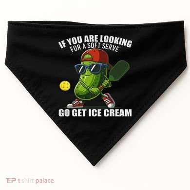 Funny Pickleball Design Funny Pickle Pickleball USA-Made Doggie Bandana