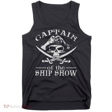 Funny Pirate Design Captain Ship Show Boater Boating Captain Tank Top