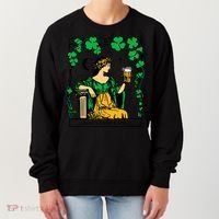 Funny PatrickS Day The Sassy Lass Tarot Card Women's Sweatshirt thumb 0