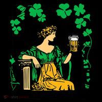 Funny PatrickS Day The Sassy Lass Tarot Card Coaster thumb 2