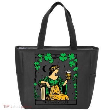 Funny PatrickS Day The Sassy Lass Tarot Card Tote Bag