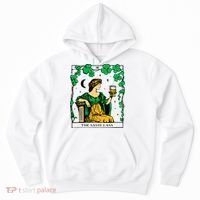 Funny PatrickS Day The Sassy Lass Tarot Card Hoodie thumb 0