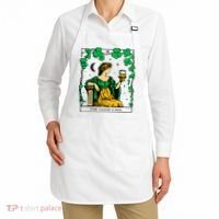 Funny PatrickS Day The Sassy Lass Tarot Card Apron thumb 2