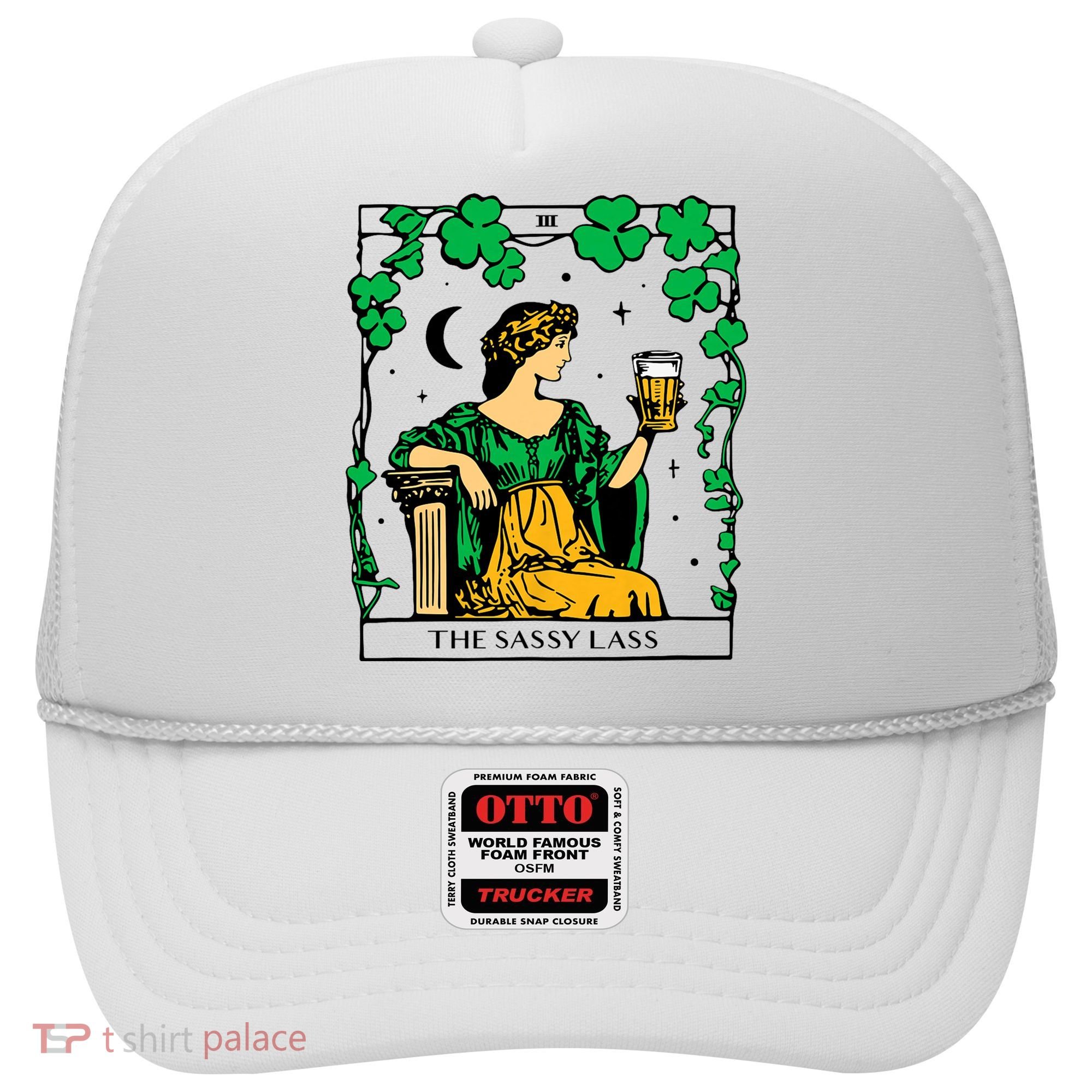 Funny PatrickS Day The Sassy Lass Tarot Card Hat
