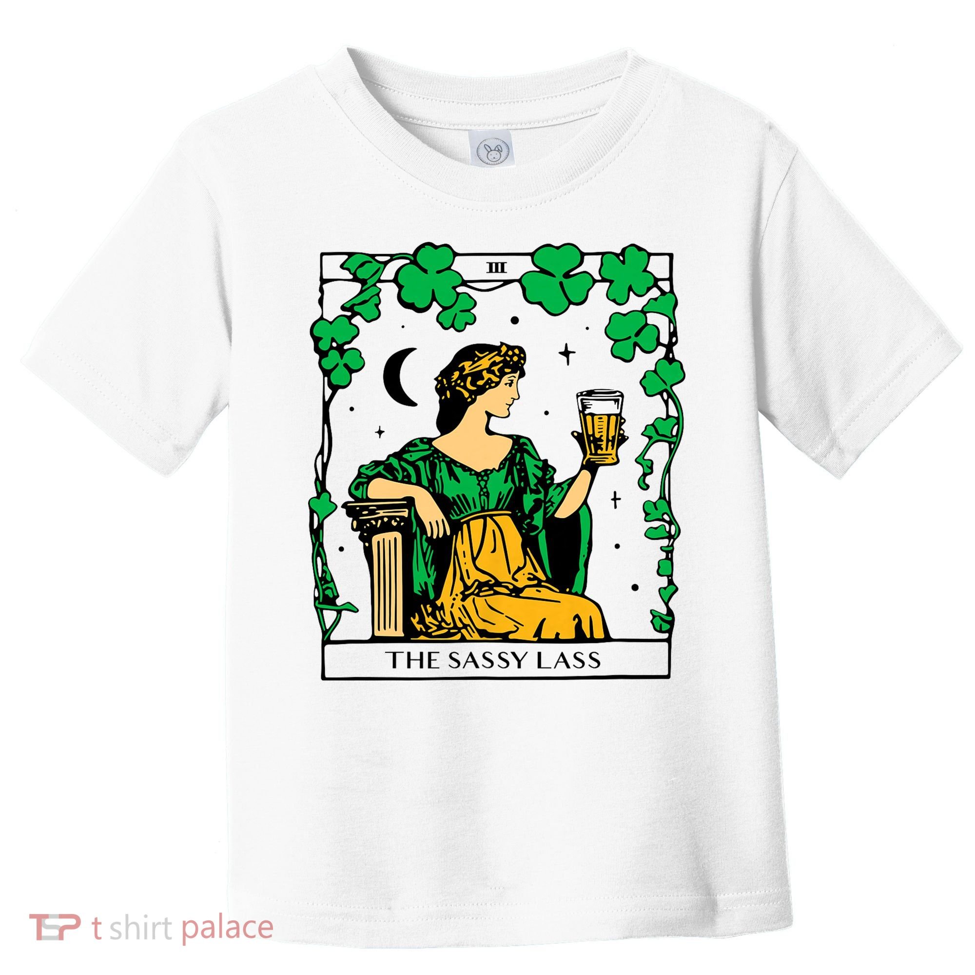 Funny PatrickS Day The Sassy Lass Tarot Card Toddler T-Shirt