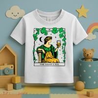 Funny PatrickS Day The Sassy Lass Tarot Card Toddler T-Shirt thumb 3