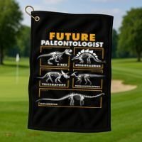 Future Paleontologist Dinosaur Fossil Paleontology Golf Towel thumb 1